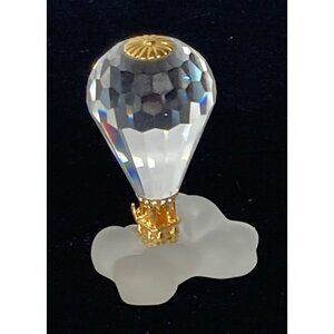 Swarovski Crystal Memories Journeys Hot Air Balloon Cloud Figurine Box & Booklet